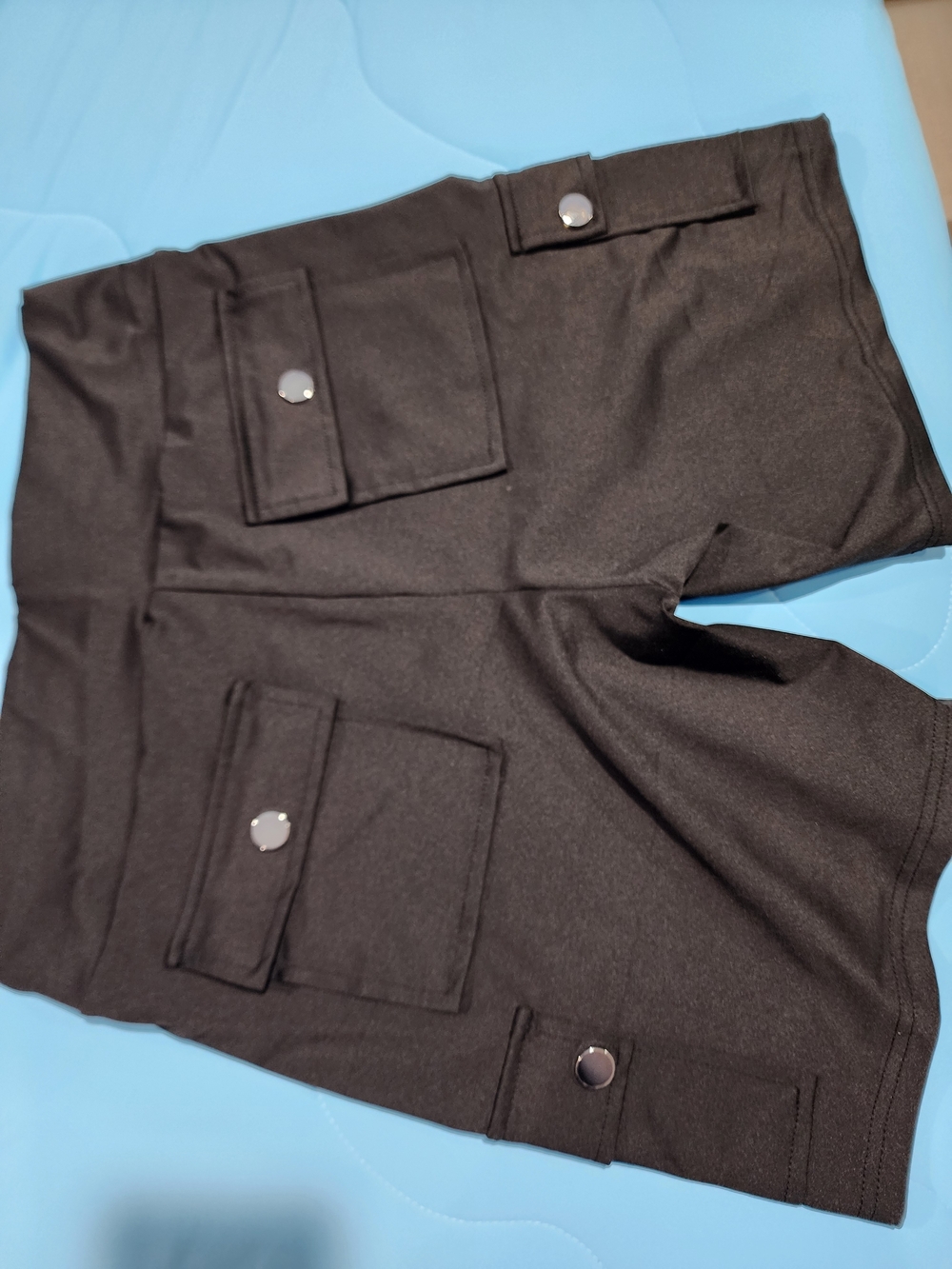 Black Cargo Pocket Shorts